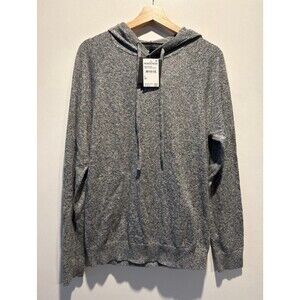 14th & Union Sweater Hoodie Heather Gray Men Cotton Cashmere Blend Size Small